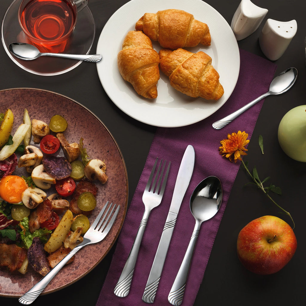 HANSMART 48Pcs Flatware Set for 8 Stainless Steel Knife Fork Spoon