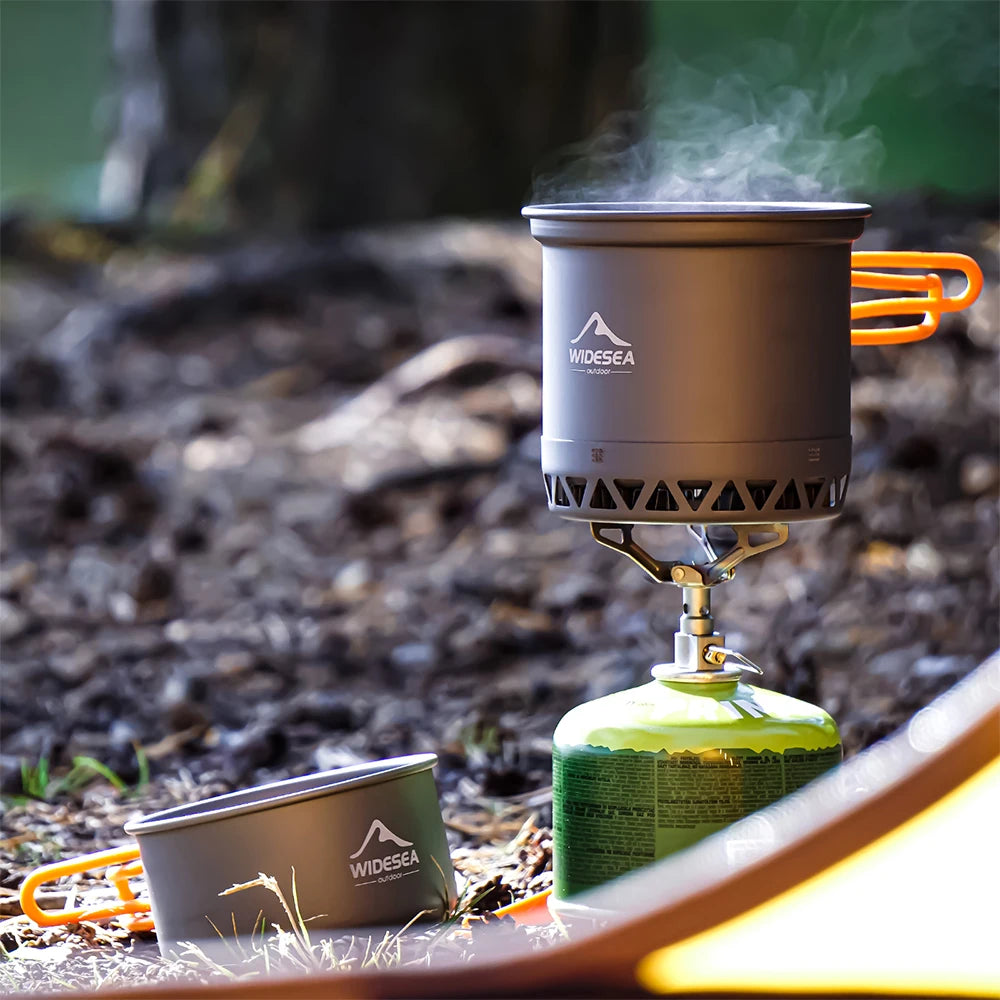 Camping 1.3L 2.3L Cookware Outdoor Cooking Set Heat Cooker Travel Tableware