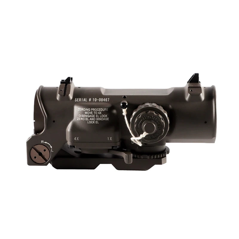 1x-4x Fixed Dual Purpose Rifle Scope Red illuminated Red Dot Sight for Rifle Hunting Shooting Red Dot Sight