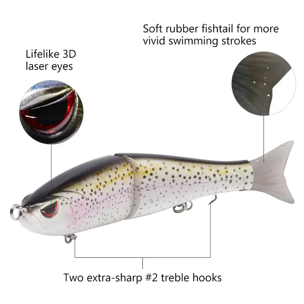 Pike Trout Glide Baits Minnow Hard Bass Fishing Lure