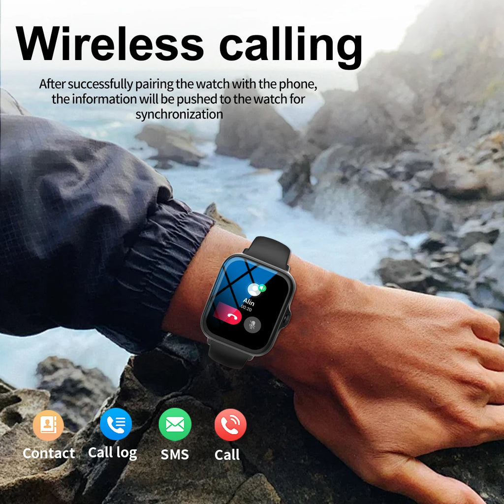 Smart watch with full touch screen, call, message reminder