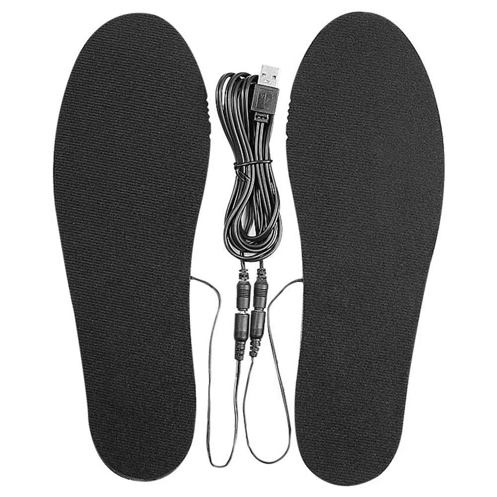 USB Heated Shoe Insoles Electric Heated  Pad Washable Rechargeable Foot Warmer for Men Women