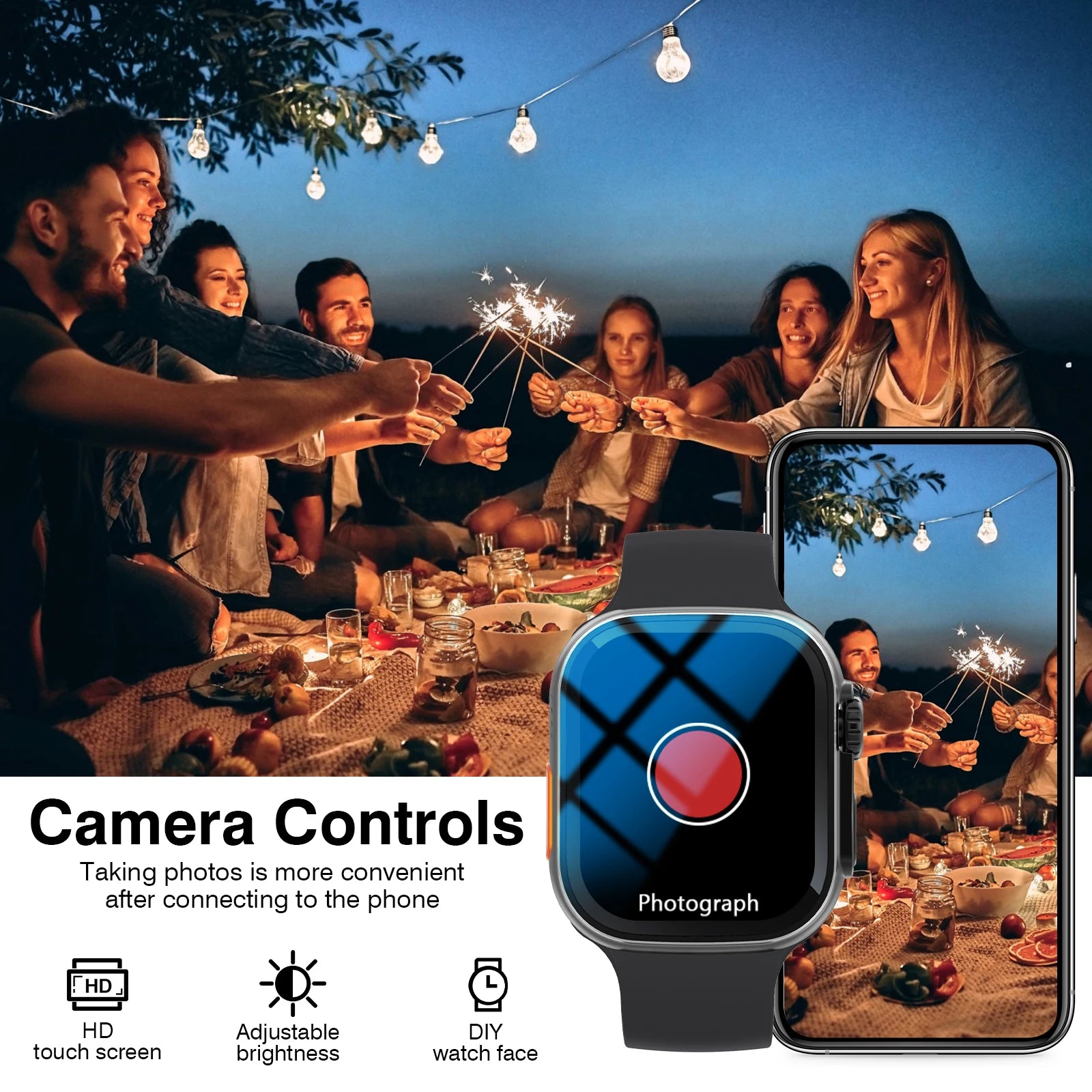 2025 DIY Wallpaper Smart Watch: Wireless Calling, Message Reminder