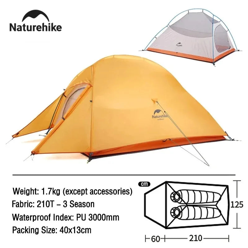 2 Person Camping Tent Waterproof Ultralight 3-4 Season Hiking Backpacking