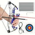 Mini Archery Bow Set 9.8" Mini Compound Bow Mini Hunting Bow Left and Right-Handed General Metal Material Catapult for Shooting
