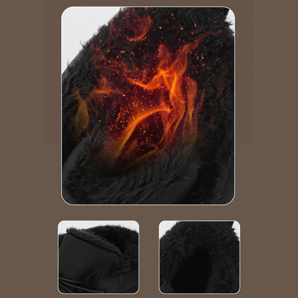 Winter Warm Running Barefoot Shoes Women Men Rubber High Ankle Boots Waterproof Non-Slip Breathable for Trekking Climbing