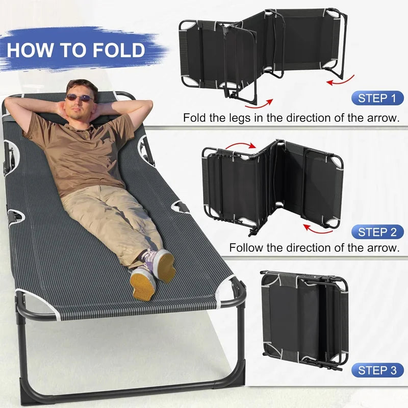 4-Position Folding Camping Bed