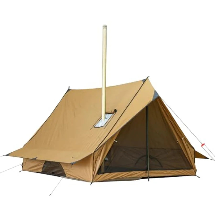 Hot Cabin Tent  with Stove Jack and Two Poles for 2-3 Person Hiking Backpacking