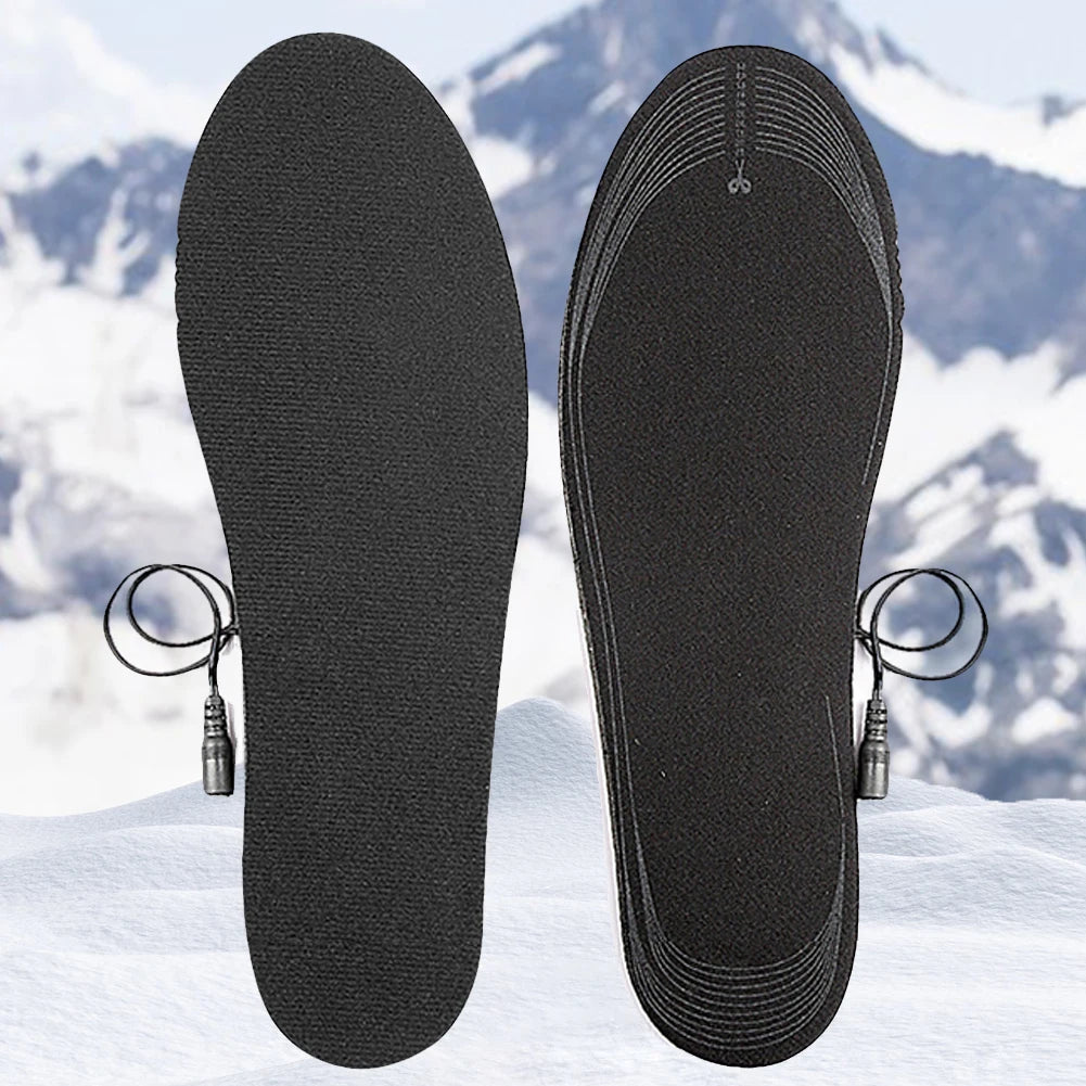 USB Heated Shoe Insoles Electric Heated  Pad Washable Rechargeable Foot Warmer for Men Women