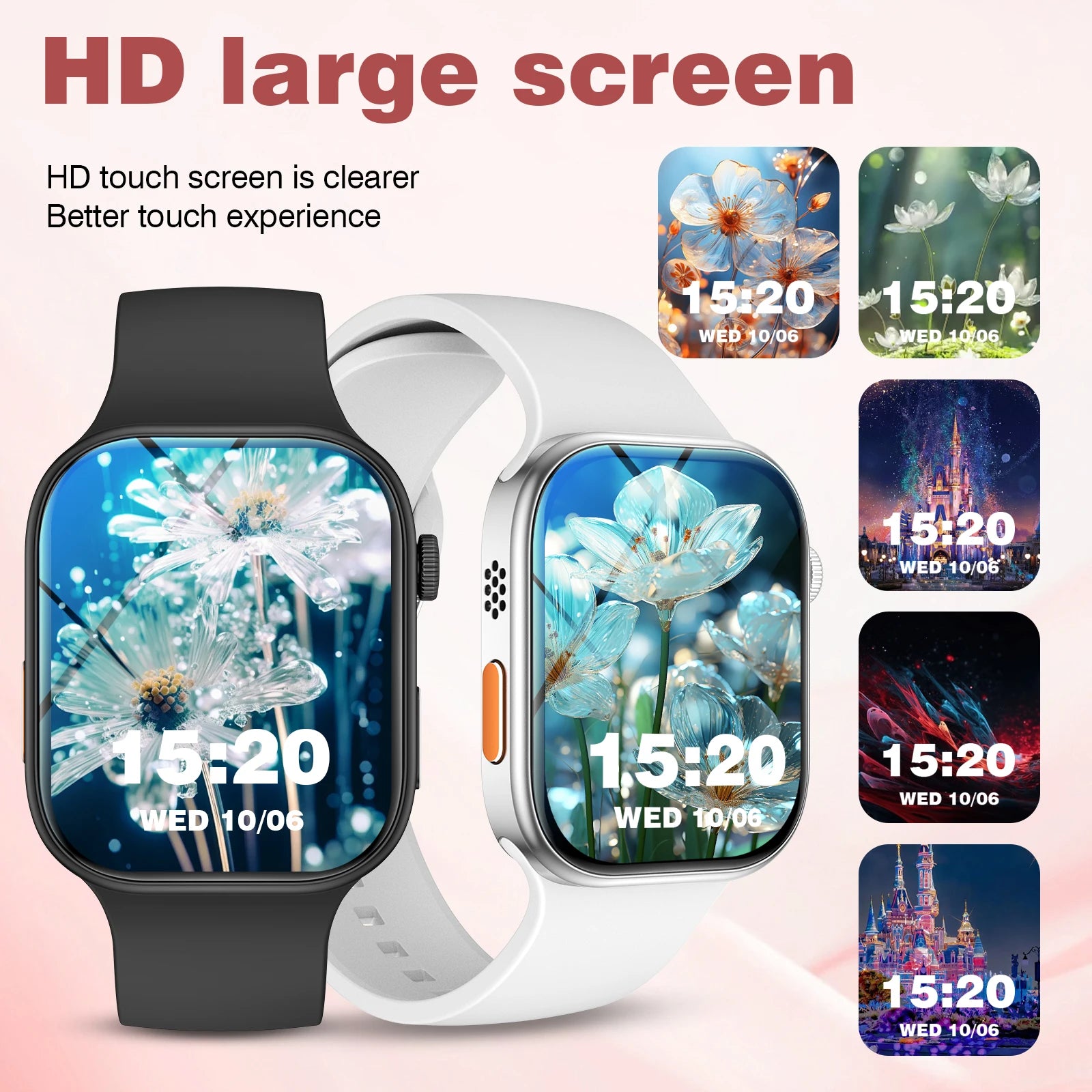 Smart watch, wireless calling, message reminder, multi-sport LED HD screen,