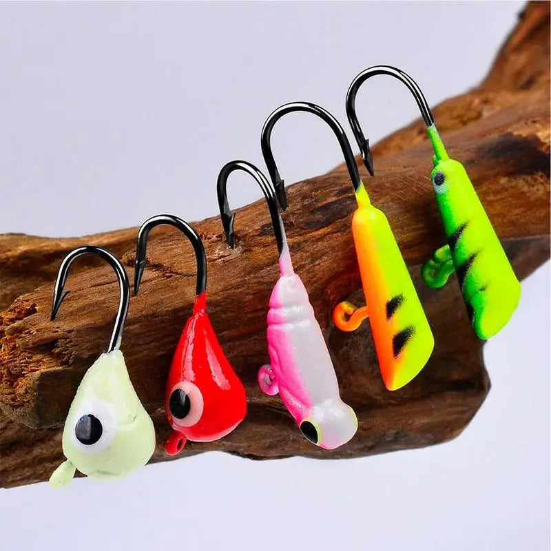 Ice Fishing Lures Artificial Bait Set Fishing Lures Tackle Hook Accessories for Crappie Walleye Freshwater Topwater Saltwater
