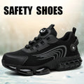 Steel toe cap, non-lacing, anti-impact and anti-puncture casual work shoes