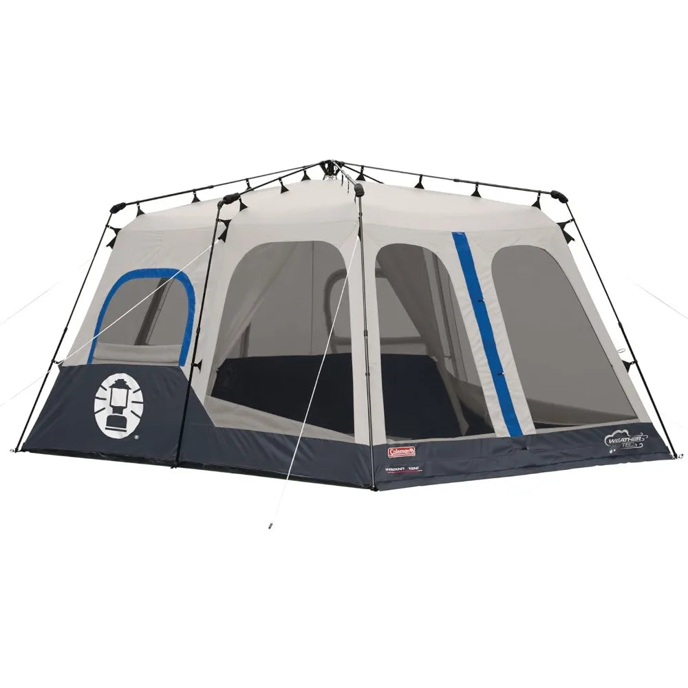 Instant Camping Tent with Large Family Tent with Pre-Attached Poles