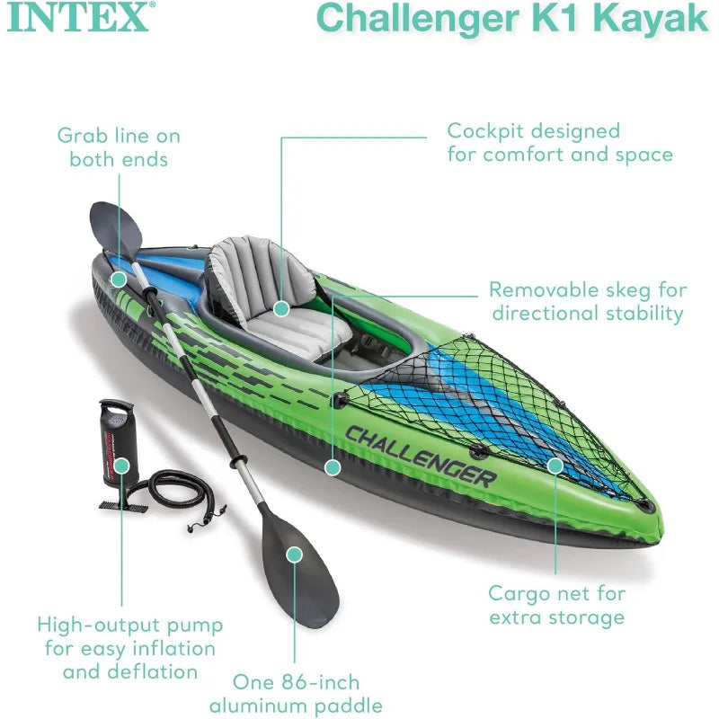 2 pack 1 Person Durable Vinyl Streamline Sporty Kayak