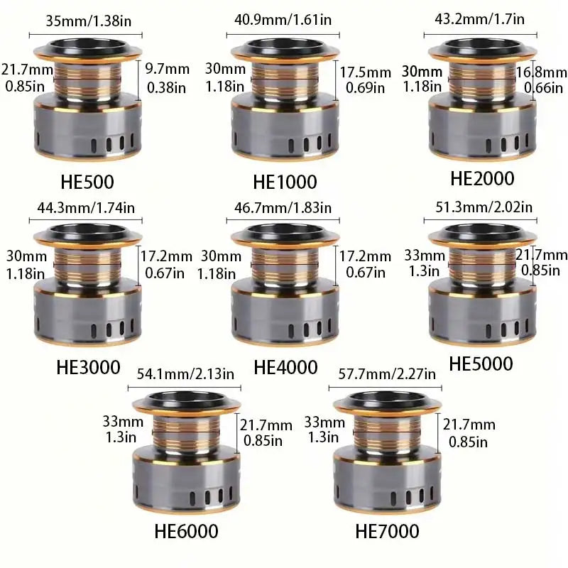 1 Piece Two-Hand Rotating Fishing Reel, He1000-7000 Series Left/Right