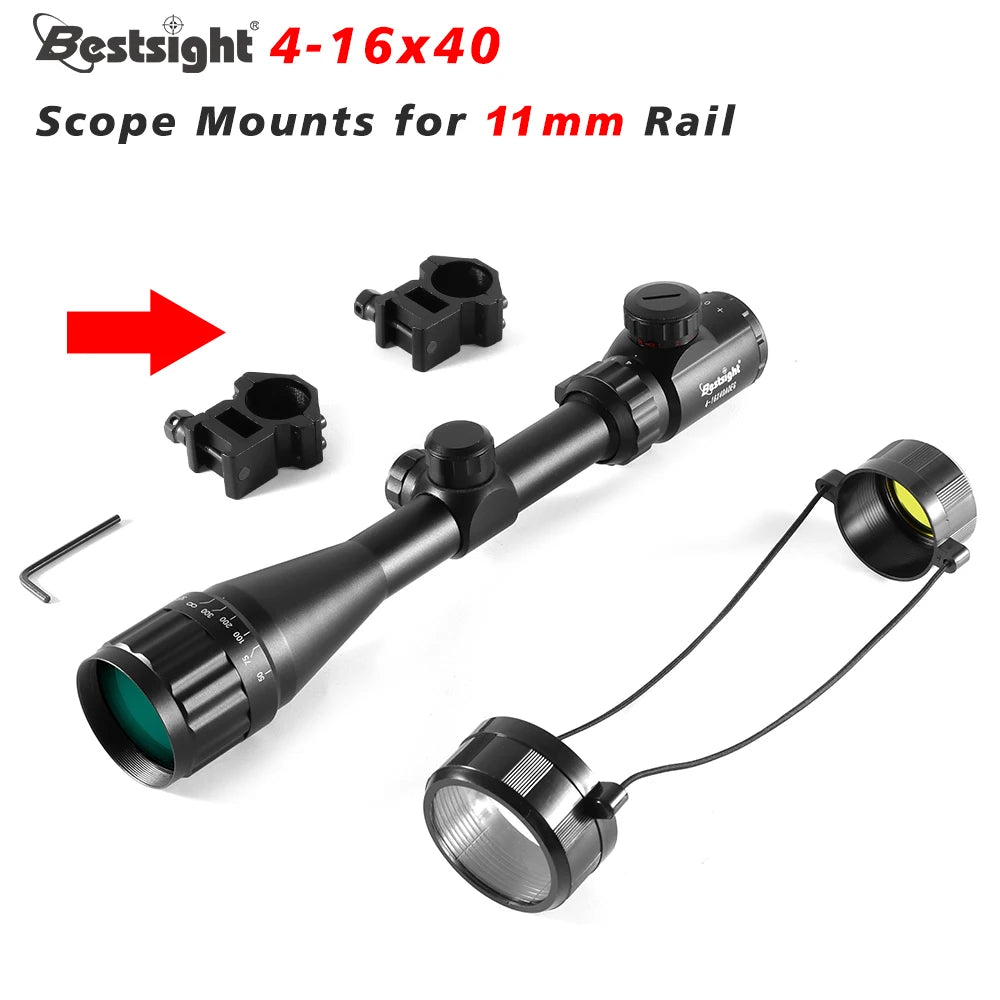 4-16X40 AOE Optics Hunting Riflescope Red&Green Dot Illuminated Sight Airsoft Rifle