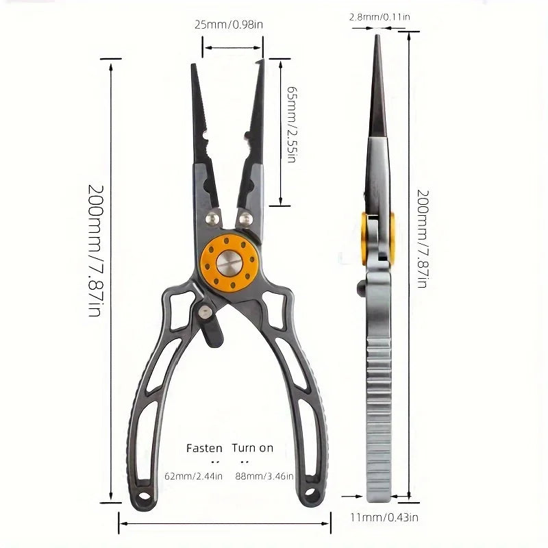 Aviation Aluminum Wire Pliers Multi-functional Fishing Pliers Outdoor Fishing Tools Fish Control Pliers, and Line Cutting Pliers