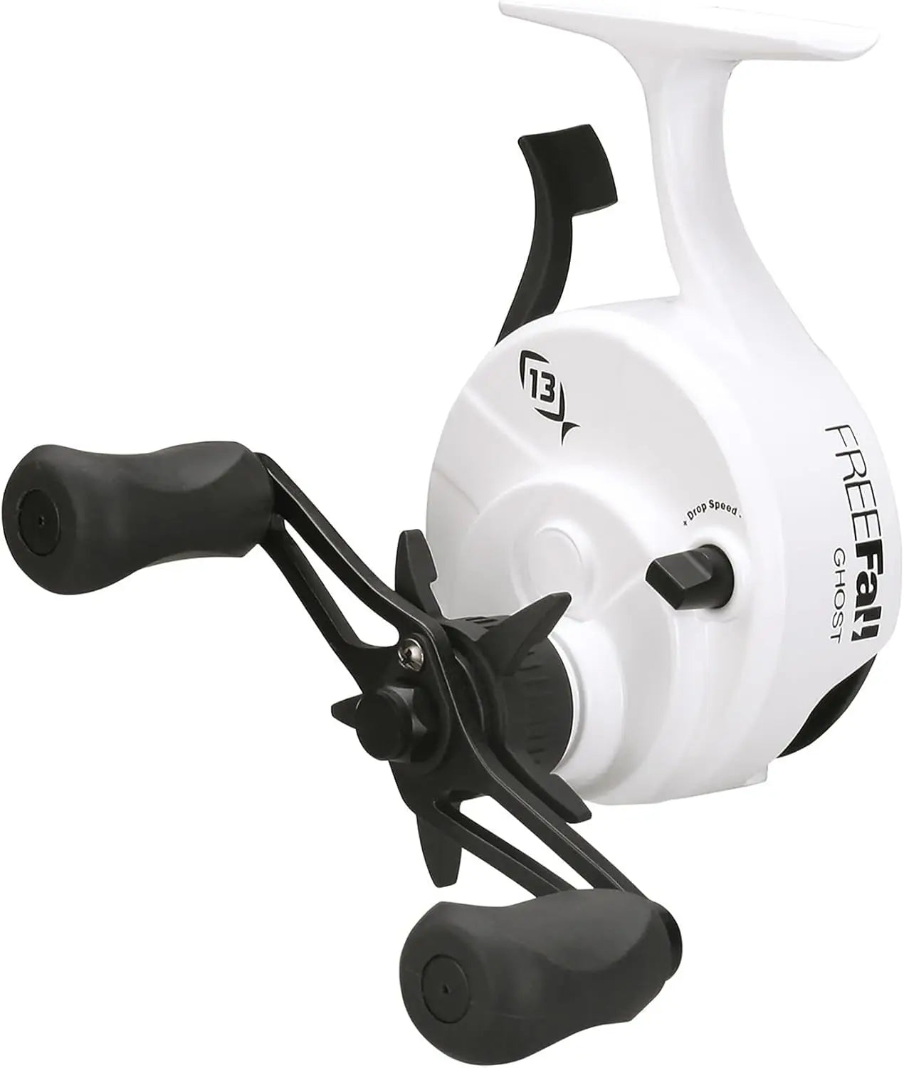 Inline Ice Fishing Reels with FreeFall Trigger System for Precise Depth Control and Durable Graphite Frame