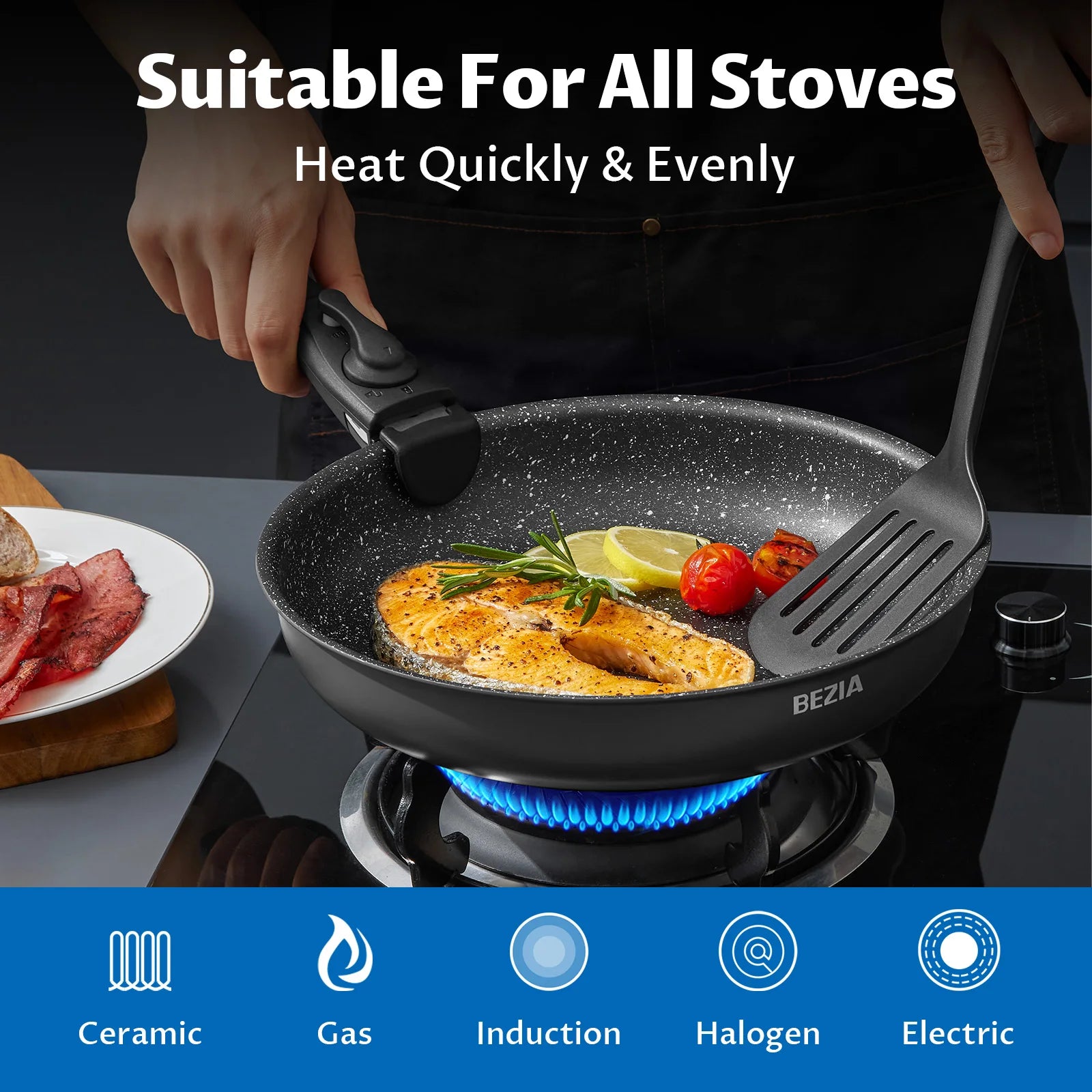 Induction Cookware Set 13 Pieces, Nonstick Pots and Pans Set with Removable Handles,