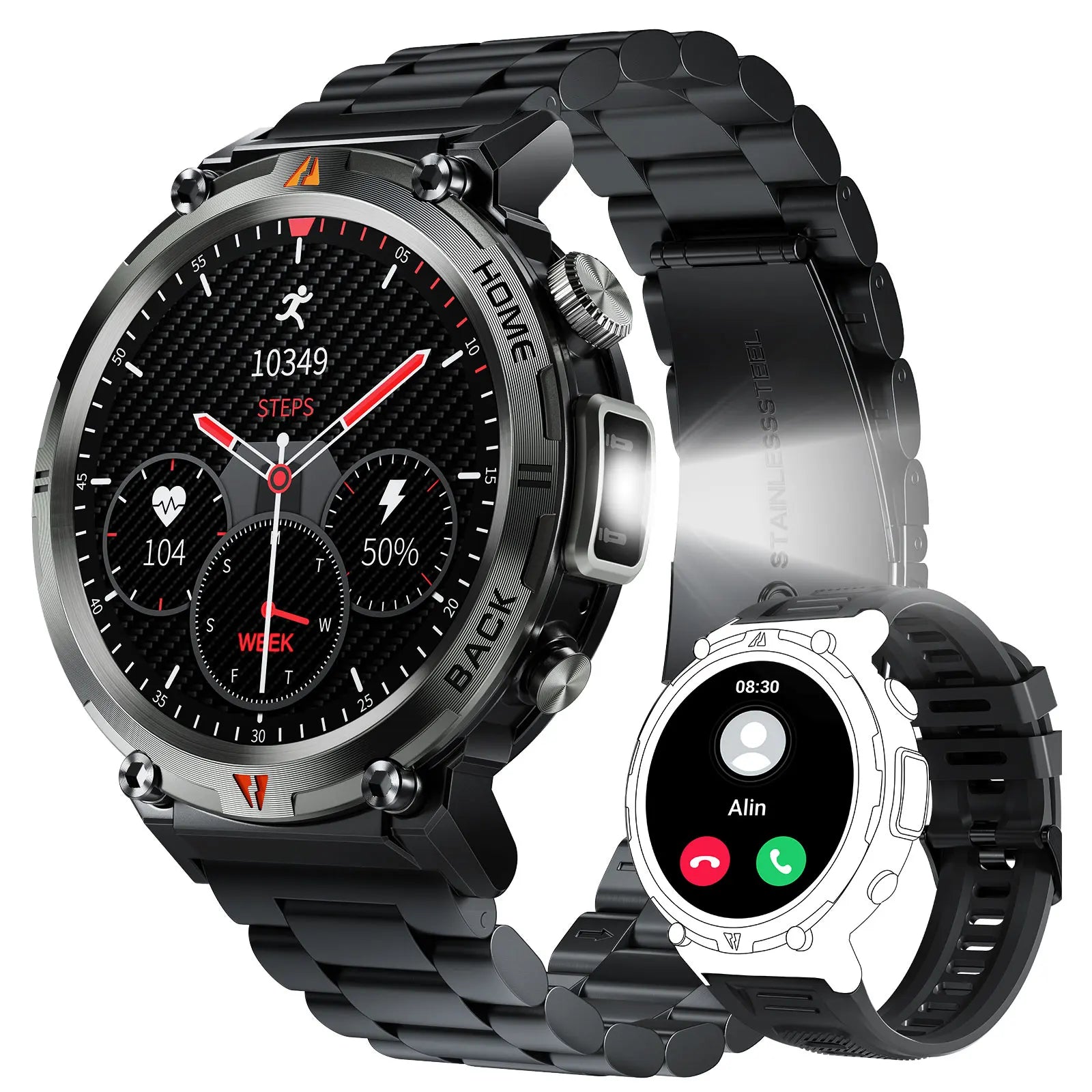KE3 2025 New Bluetooth Call smartwatch for men Full Touch Screen With Health Monitor