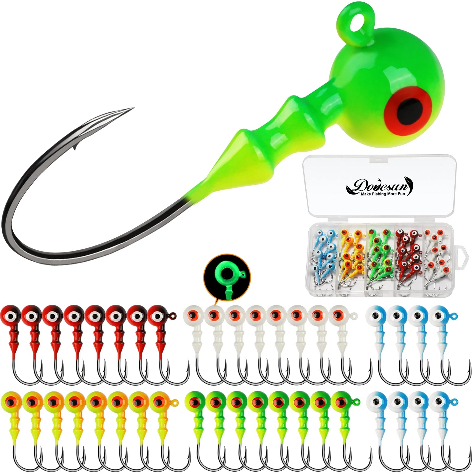 15-40PCS Jig Heads For Fishing Crappie Jigs Swimbait Fishing Hooks For Bass Walleye Trout