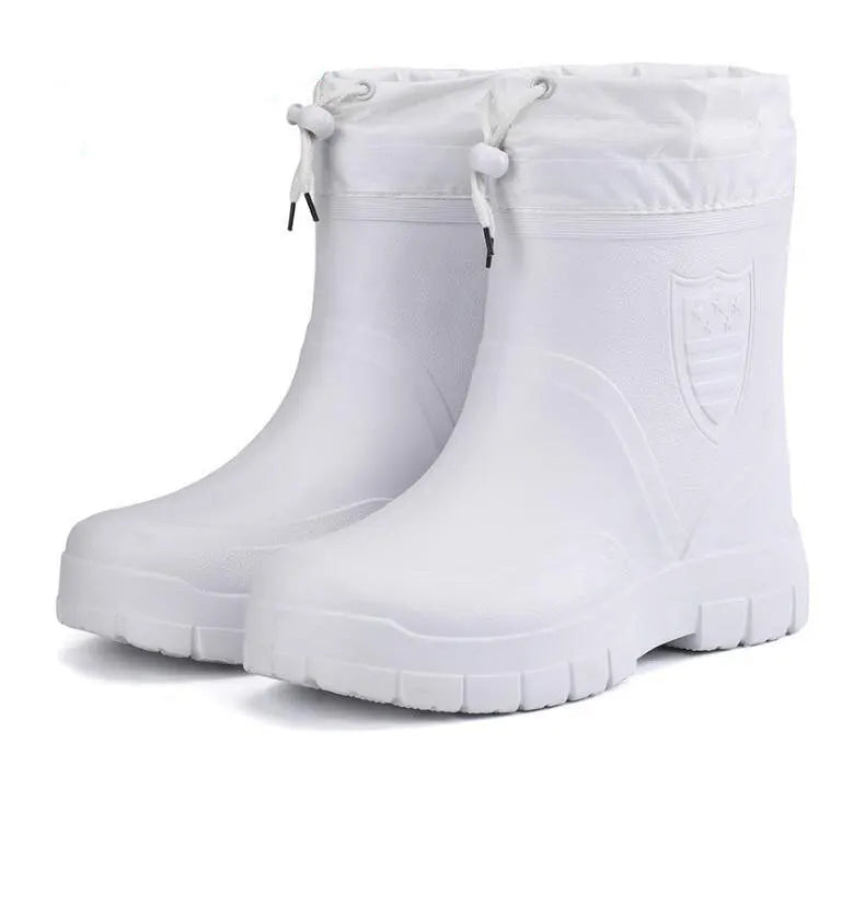 2025 Men's Snow Boots Outdoor Waterproof Fishing Winter Warm Ankle Boots for Men Plus Size Thick Sole Non-slip 2025