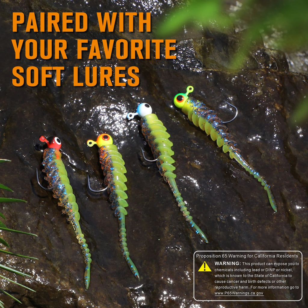 15-40PCS Jig Heads For Fishing Crappie Jigs Swimbait Fishing Hooks For Bass Walleye Trout