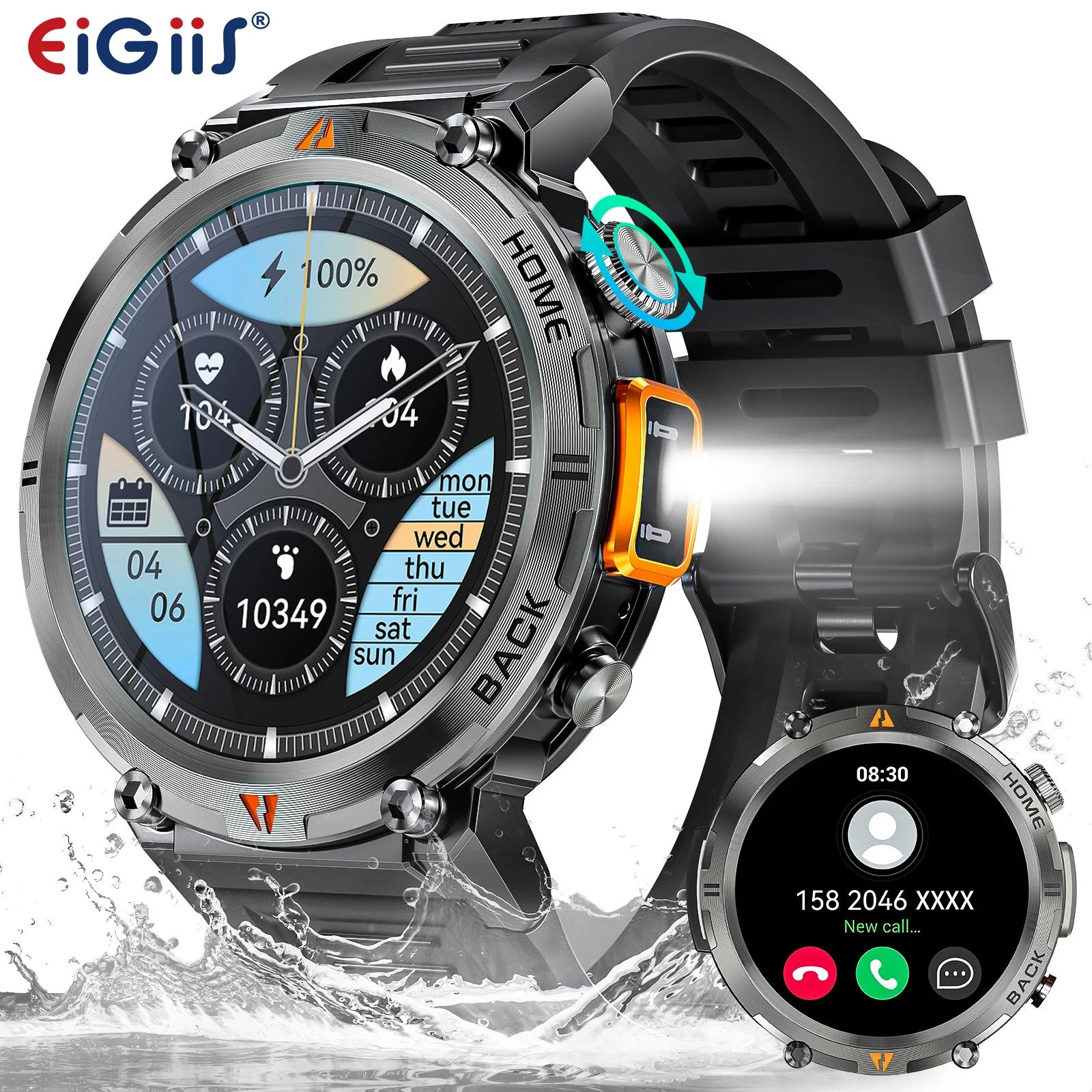 KE3 2025 New Bluetooth Call smartwatch for men Full Touch Screen With Health Monitor