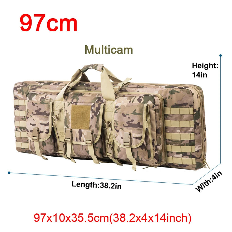 LQARMY Tactical Double Rifle Case Molle  Backpack Hunting