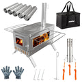 Hot Tent Stove, Wood Burning Stove, , 6 Stainless Chimney Pipes