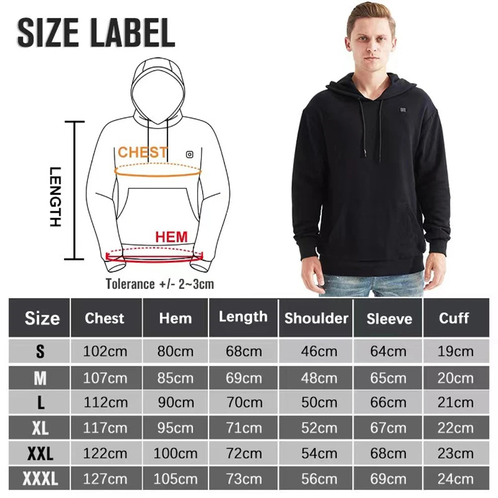 5 Heating Zones Heated Jacket Men Women Vintage Gothic Cozy USB Rechargeable Long Sleeve