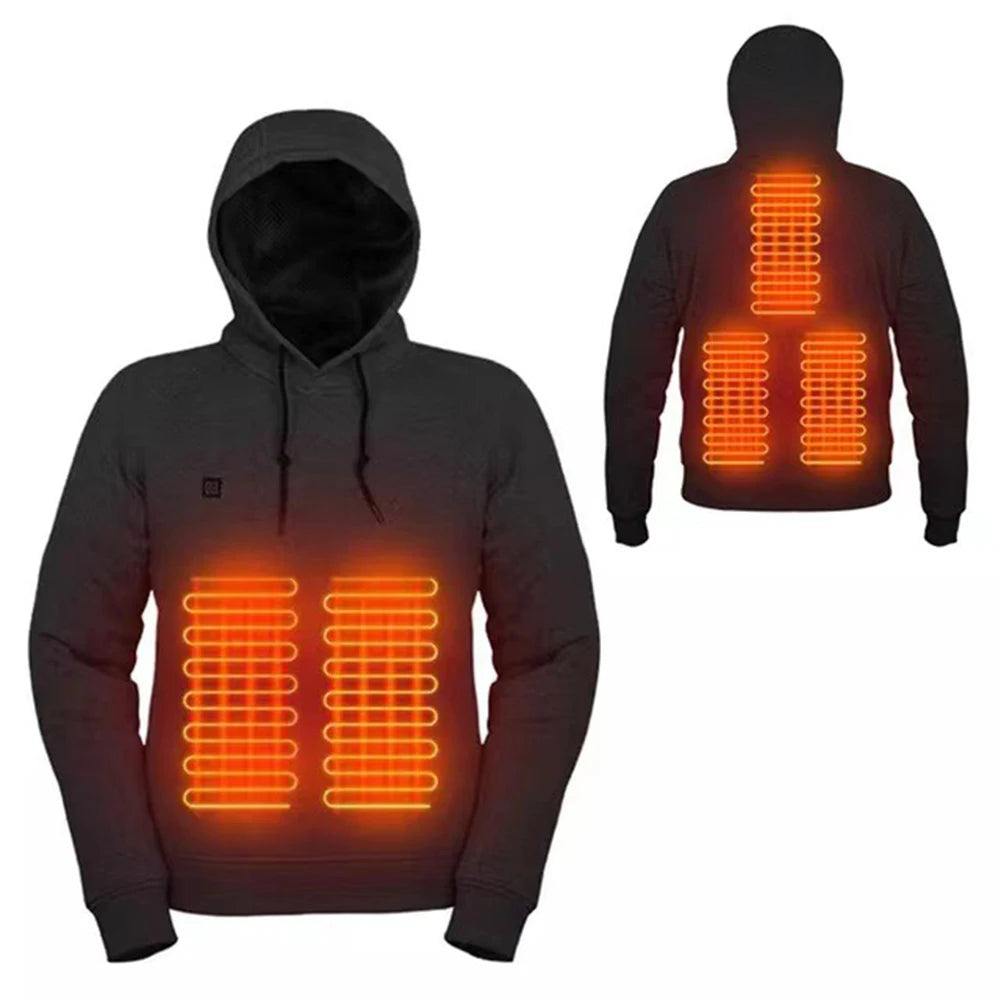 5 Heating Zones Heated Jacket Men Women Vintage Gothic Cozy USB Rechargeable Long Sleeve