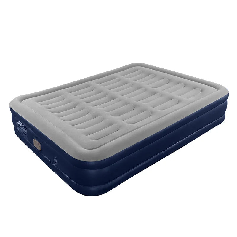 Air Mattress With Electric Air Pump Foldable Inflatable Mattress Mat With Soft Flocked Top
