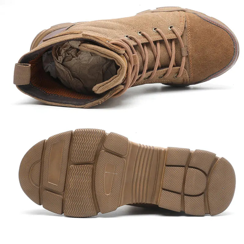 Steel Toe Boots for Men Work Boots Indestructible Desert Safety Boots Safety Shoes 36-48