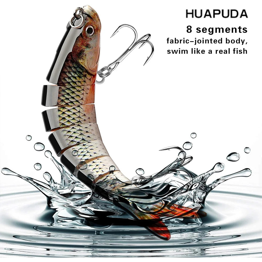 3 Pieces Freshwater and Saltwater Fishing Lures Realistic Bass Trout Crappie Swim Bait, Fishing Lure Set