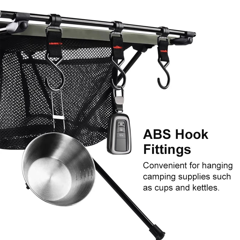 WESTTUNE Folding Camping Table Aluminum Lightweight Portable Table with Storage Mesh Bag for Outdoor