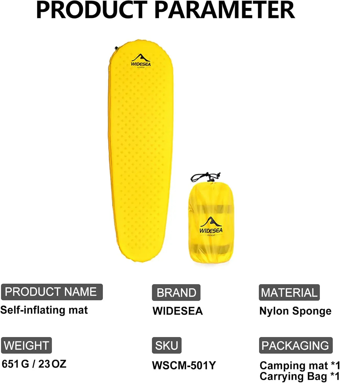 Ultralight Inflatable Sleeping Pad for Camping, Hiking & Travel Outdoor Sleeping Mat