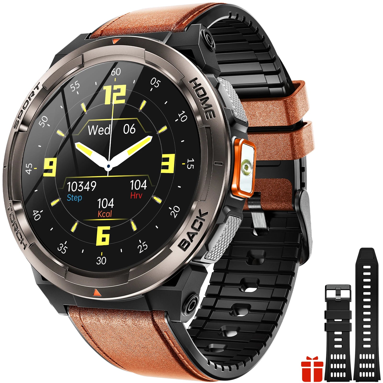 1.45 Inch Smart Watch Waterproof Original Design Sports  LED Flashlight