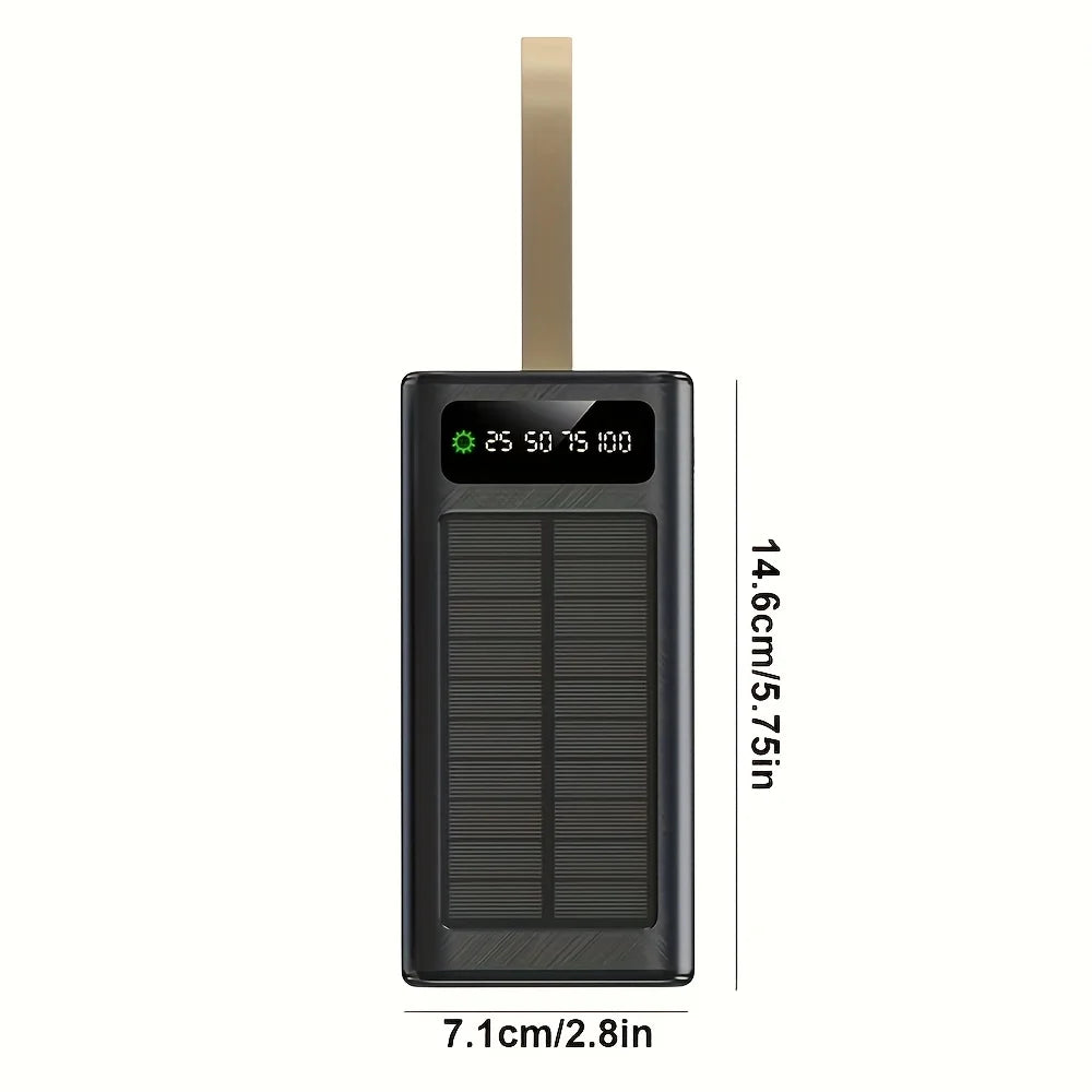 60000mAh large-capacity hanging solar charger, with LED power indicator, 7 input/output ports. Highly recommended