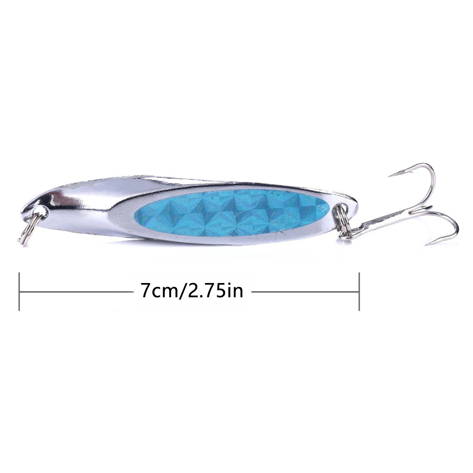 7cm Metal Casting Spoon Lure hooks with box Sequin lure fishhooks for Saltwater Fishing Long Distance Casting Shiny Bait