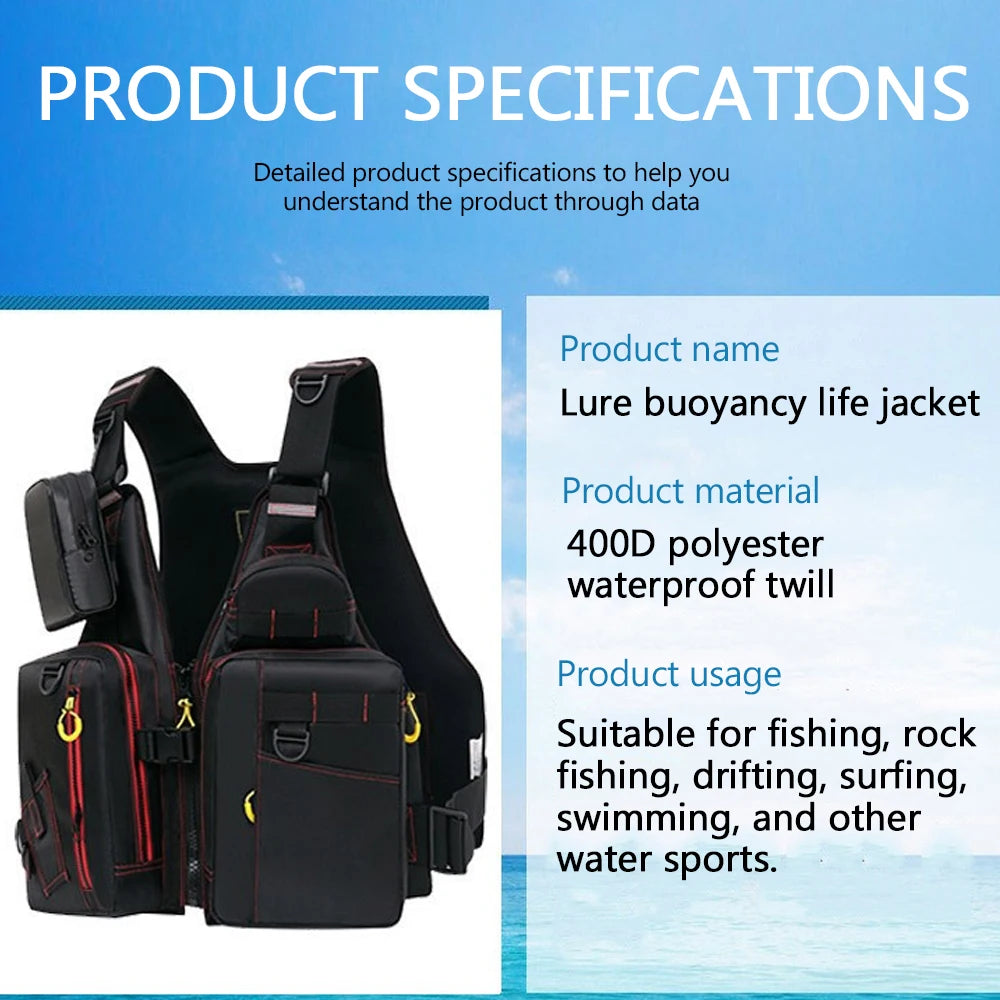Multi-Functional Life Jacket Vest For Outdoor Fishing A Must-Have
