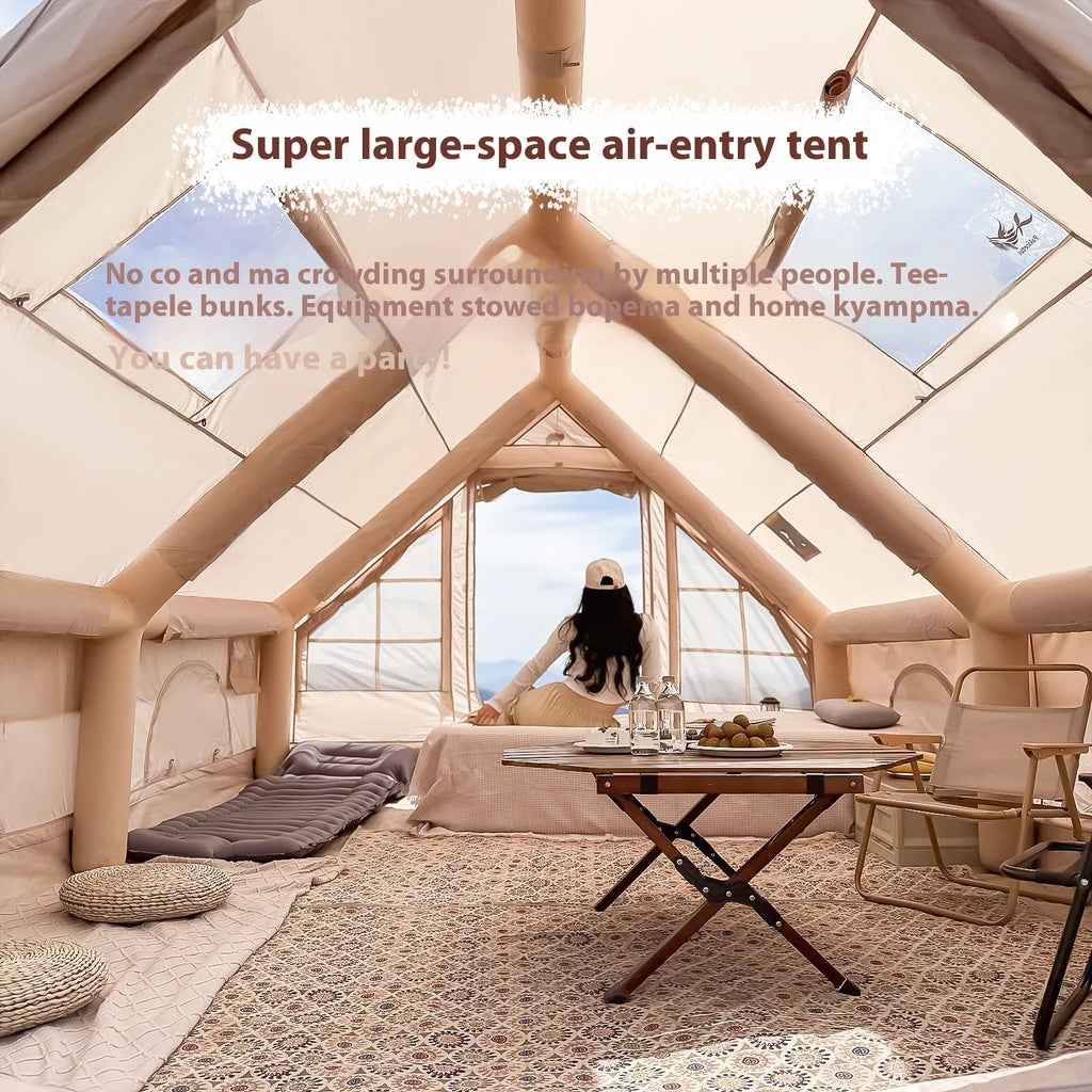 Inflatable Tents For Adult Camping, Luxury Camping Tents, With Stove Plug, 4/6/8 Person