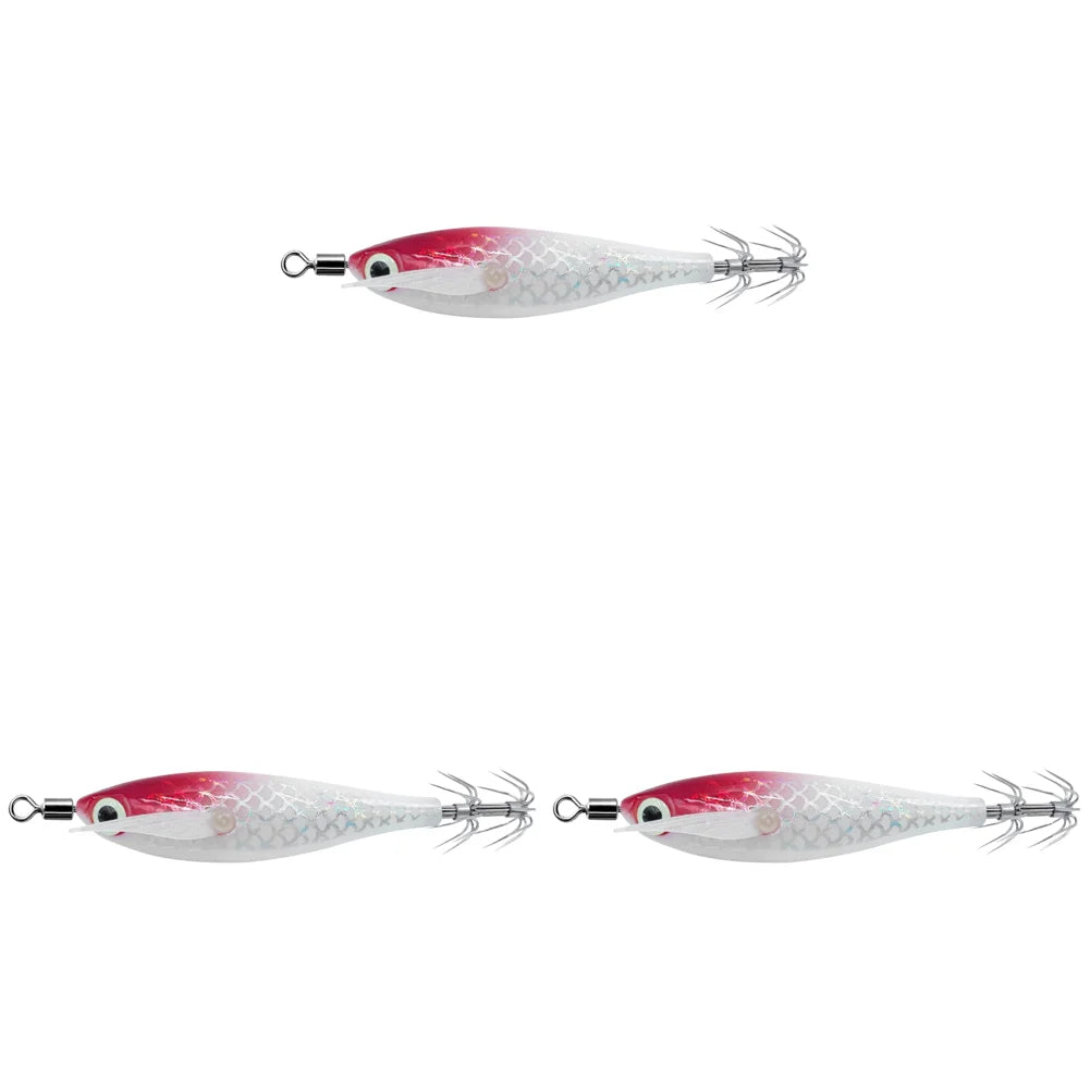3-1Pcs Squid Jig Hook Fishing Lure Luminous 8cm 9.5g Artificial Fake Octopus Lures Wood Shrimp Cuttlefish