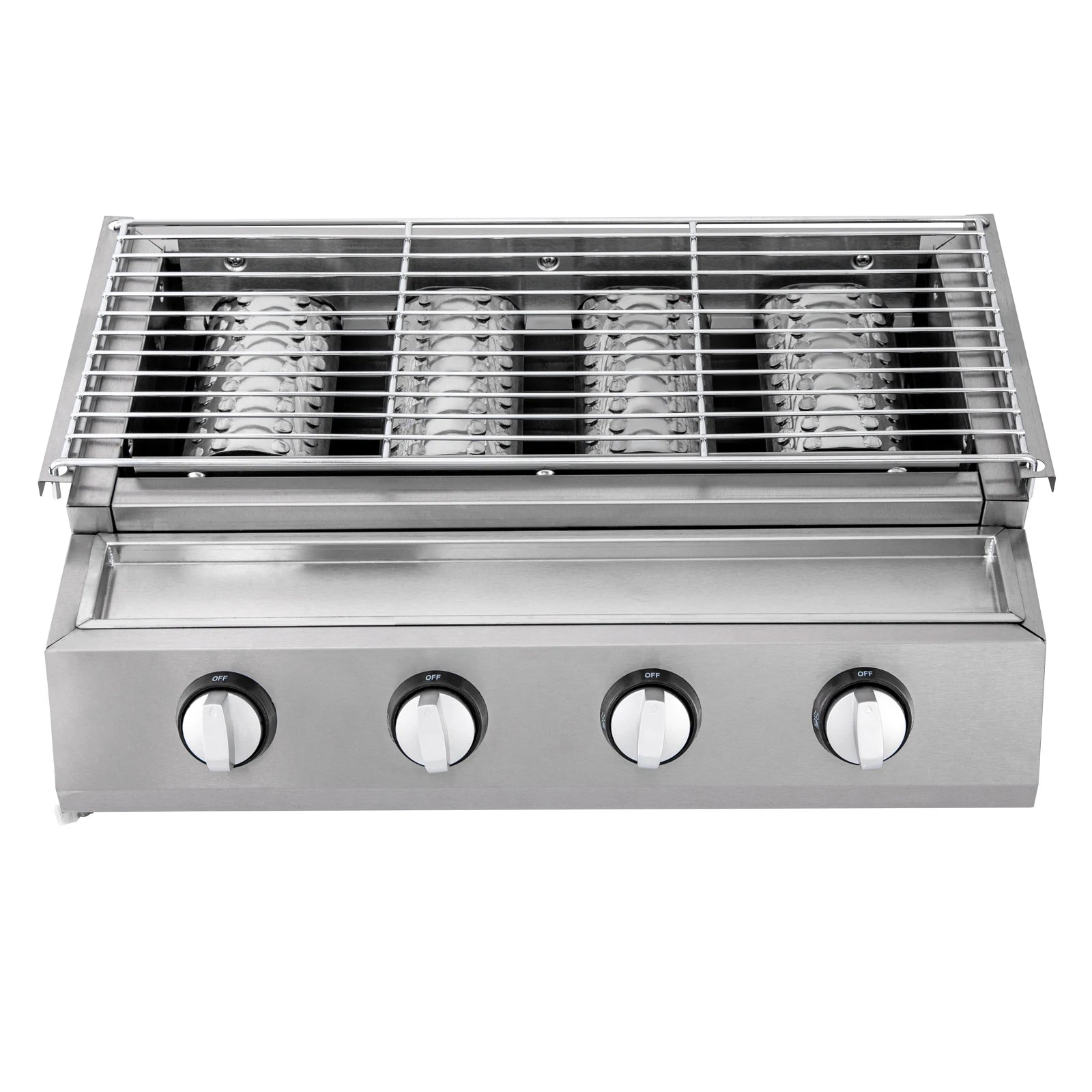 Professional 4-Burner Stainless Steel Portable Tabletop Propane/LPG Gas Grill