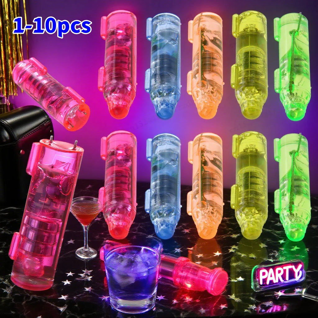 1-10PCS Underwater Mini Fish Attraction Indicator Lure LED Flashing Light Bait Fishing