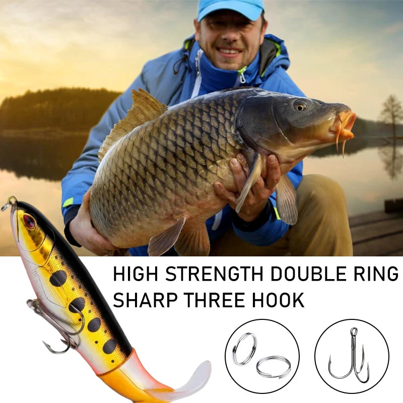 10pcs/set Premium Fishing Lure Kit Bass Trout Baits With Propeller Tail Durable Hooks Realistic Action for Freshwater