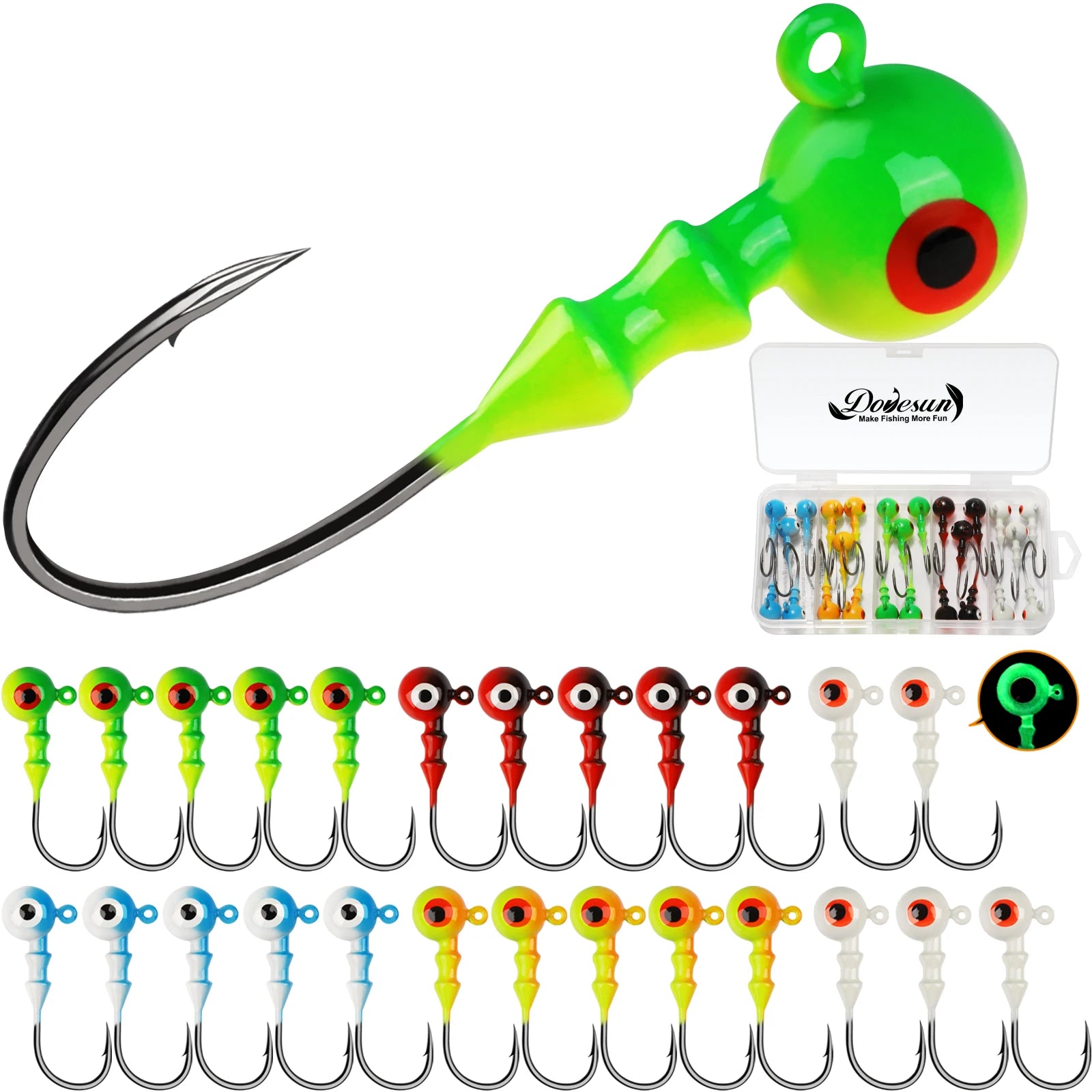 15-40PCS Jig Heads For Fishing Crappie Jigs Swimbait Fishing Hooks For Bass Walleye Trout