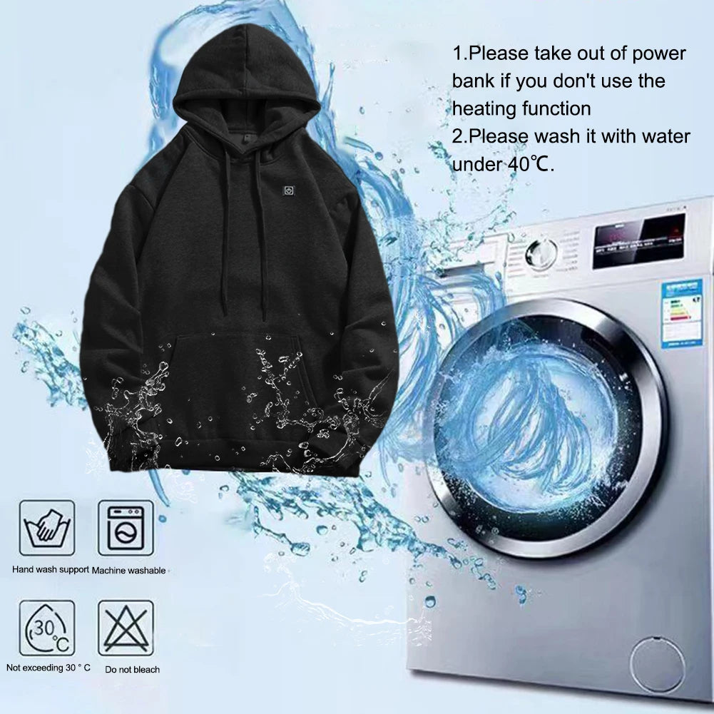 5 Heating Zones Heated Jacket Men Women Vintage Gothic Cozy USB Rechargeable Long Sleeve