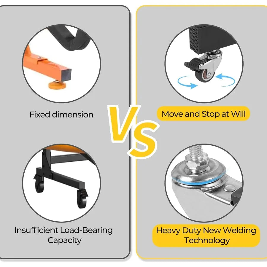 Freestanding Adjustable Kayak Storage Rack With Wheels