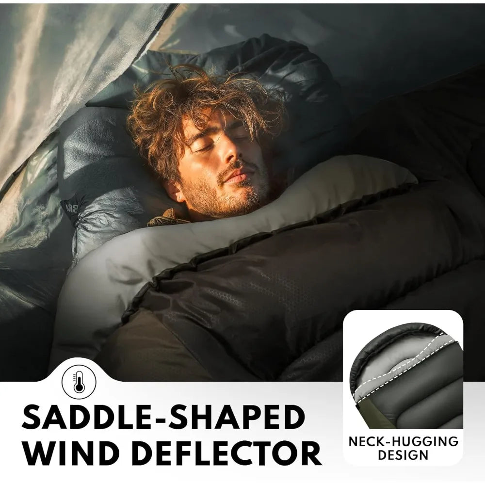 0 Degree XXL Winter Sleeping Bags for Adults Cold Weather